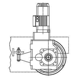 DWS wheel set and angular geared motor